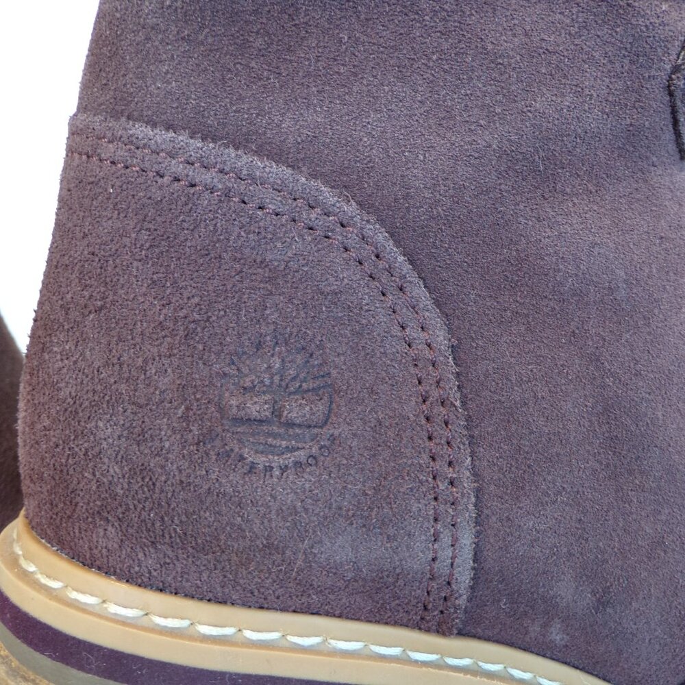 Timberland Purple Suede Waterproof Fur Lined Lace Up Heeled Boots Womens Size 7 - Picture 8 of 14